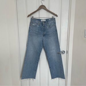 DENIM FORUM Farrah High Rise Wide Leg Jeans